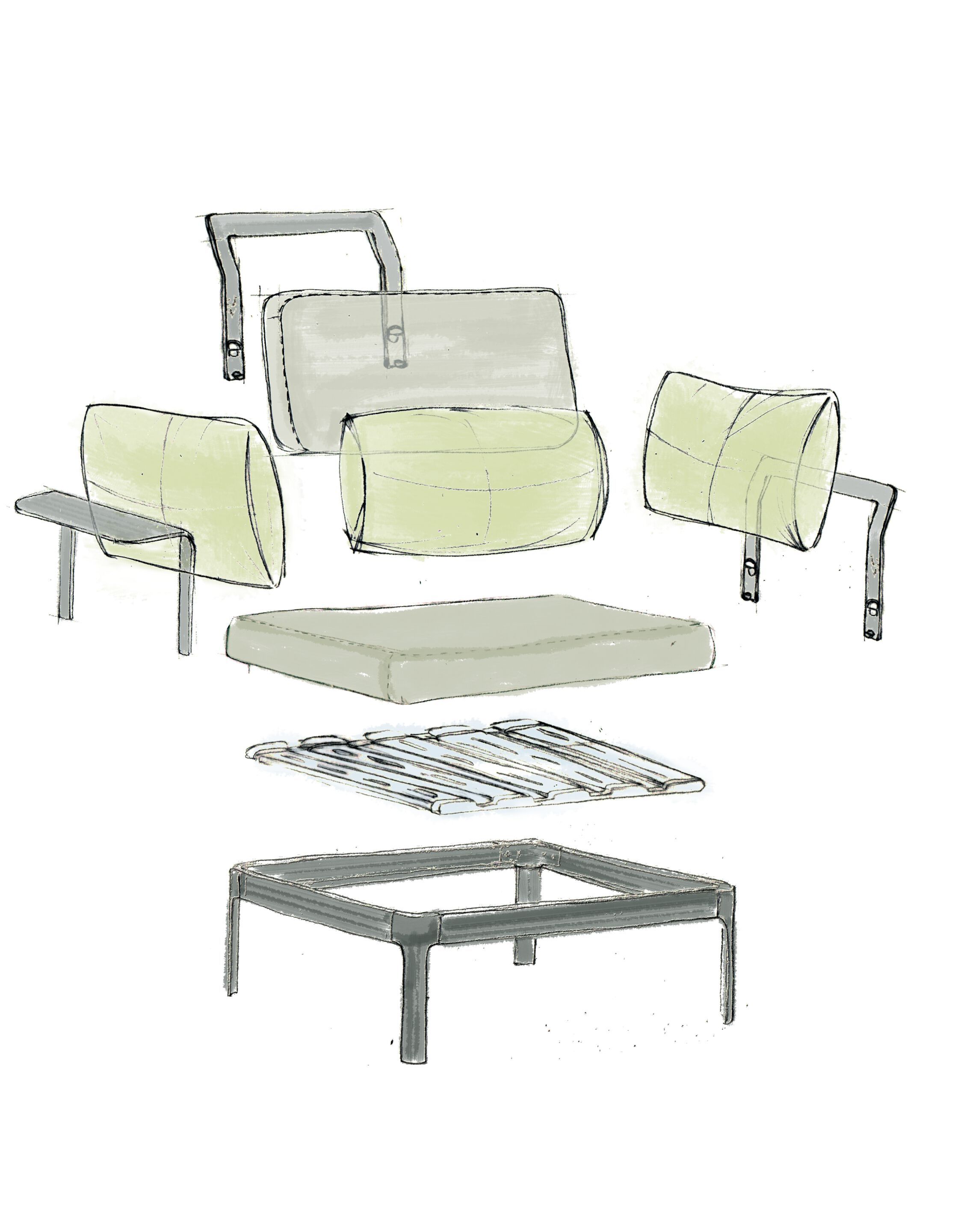 Съемная Садовая кровать из ткани isOnAir Bertoncini ARCH-00123384 - Вид №6