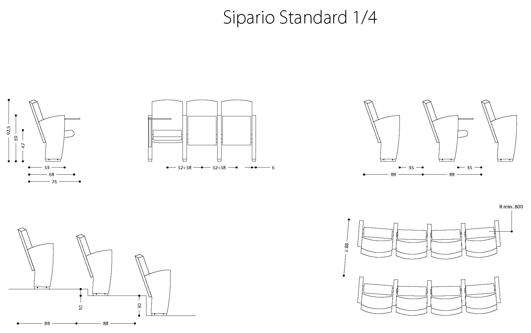 Кресло для аудитории из ткани с откидным верхом LAMM SIPARIO ARCH-00149742 - Вид №14