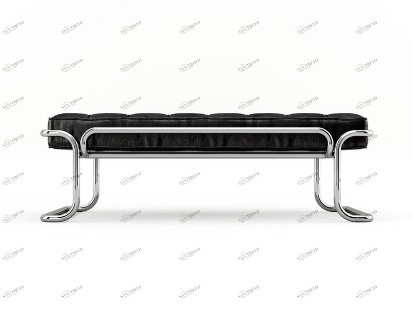 Prieto Studio Кожаная скамейка с алюминиевой конструкцией Lotus Lot004