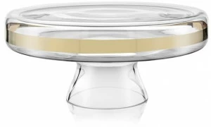 IVV Круглый стеклянный поднос Avenue gold 7943.2