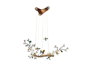 Медь и Кристалл светодиодный подвесной светильник