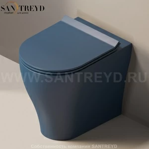 AP117G7016 Приставной унитаз напольный Синий Ceramica Flaminia App Италия