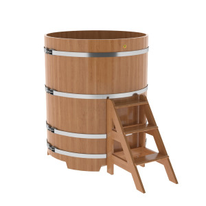 1287 Купель круглая из дуба d=1,17х1,4 натуральная Alyarus