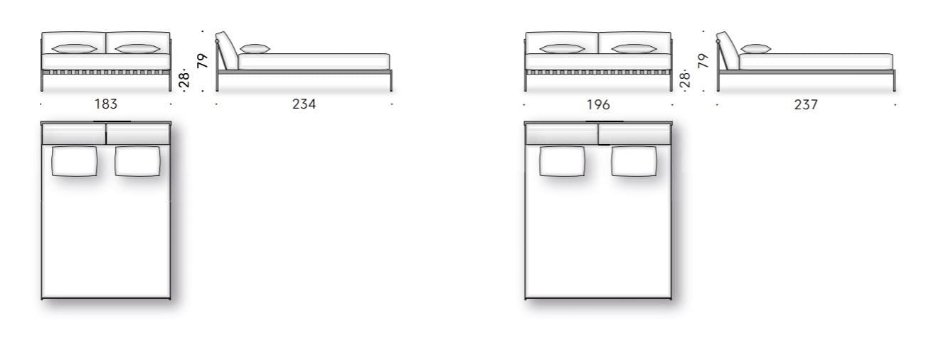 Двуспальная кровать с мягким изголовьем DE PADOVA Étiquette ARCH-00099294 - Вид №4