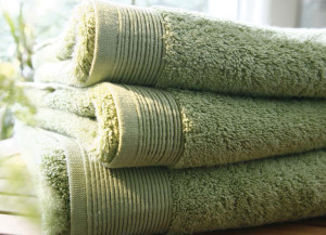 TOW_UNI_LI_70 Полотенце 70/140 lichen зеленый хлопок 600гр/м2 Blanc des Vosges