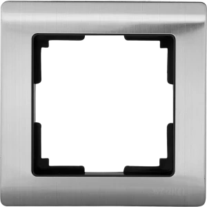 Рамка для розеток и выключателей Werkel Metallic 1 пост металл цвет глянцевый никель