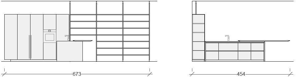 Alta Cucine Кухня из лакированного ламината с полуостровом Sistema 22.2 sun-id-1503886 - Вид №10