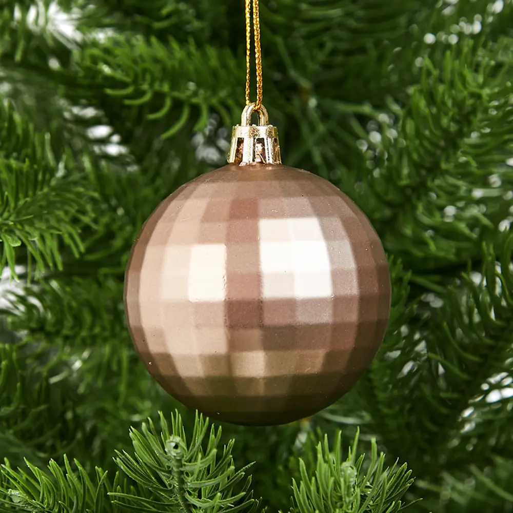 87036357 Елочное украшение Шар-диско Christmas ø6 см цвет коричневый STLM-0953490 Santreyd 