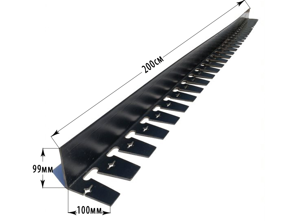 Бордюр "Стафф" 100 мм, длина 2 м ГеоПластБорд GPBST-25 - Вид №9