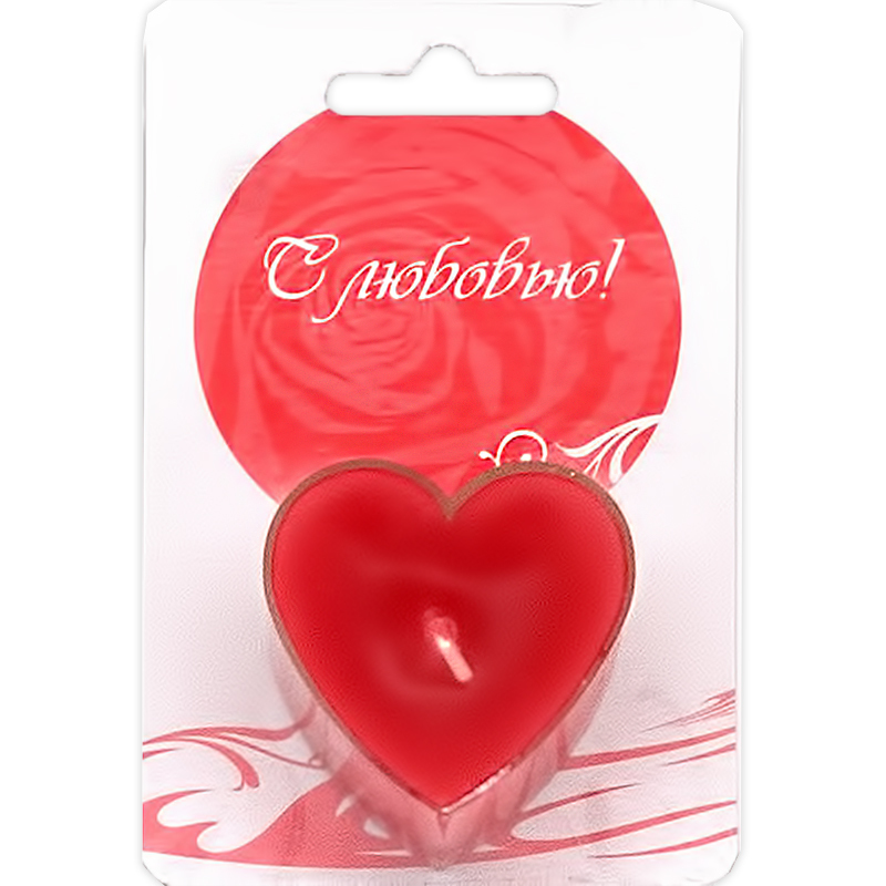 0446 Свеча "Сердечко" ароматизированное 4 x 2 см 20 г Омский Свечной 