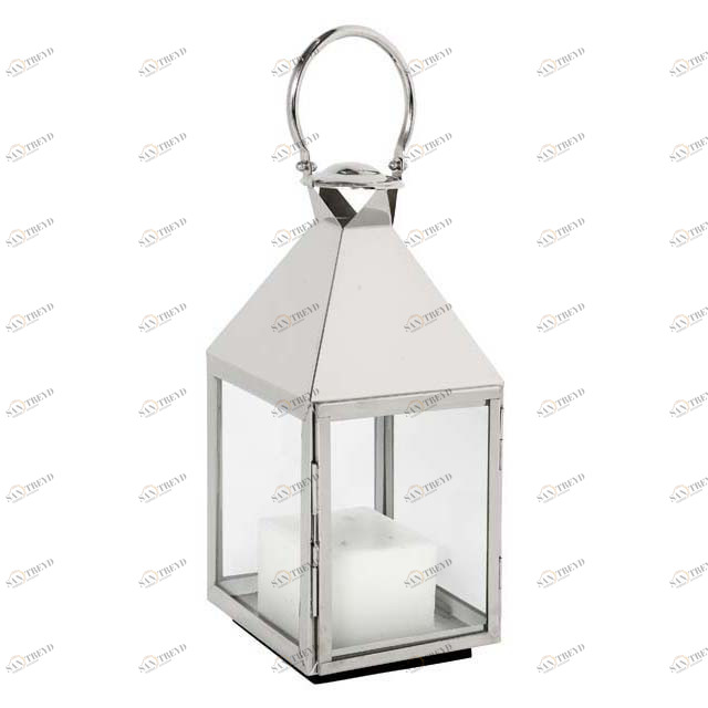 Подсвечник-фонарь серебристый с ручкой Vanini M от Eichholtz EICHHOLTZ EICHHOLTZ 060259 Прозрачный;серебро 