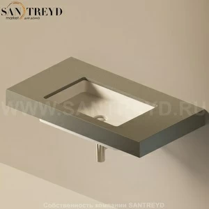 Flaminia FLYMAX Столешница с отверстием под раковину от 100 до 250 см серая FY60SP.7037