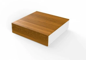 VITEO Прямоугольный журнальный столик из Corian® с журнальной полкой Low