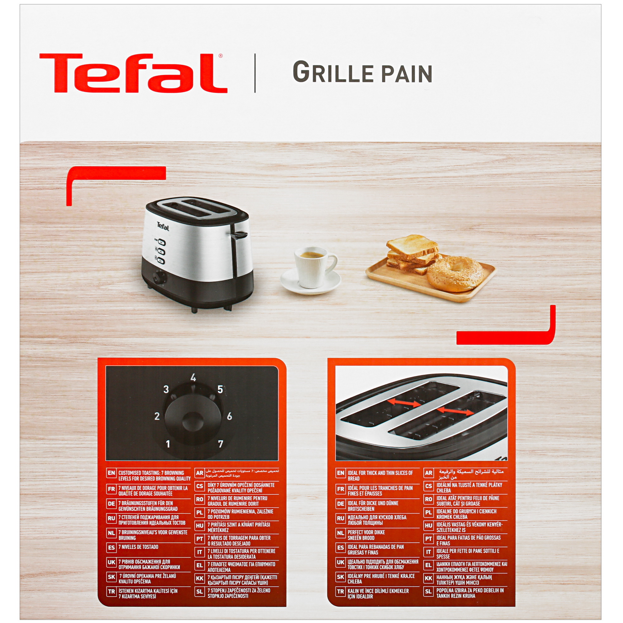 5323281 Тостер Tefal TT520D10 Grille Pain серебристый STDN-0029249 - Вид №8