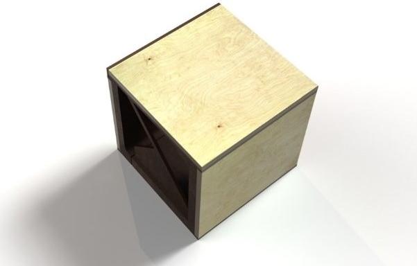 TrackDesign Низкий табурет из кортеновского дерева и дерева  Sp0472000  - Вид №3