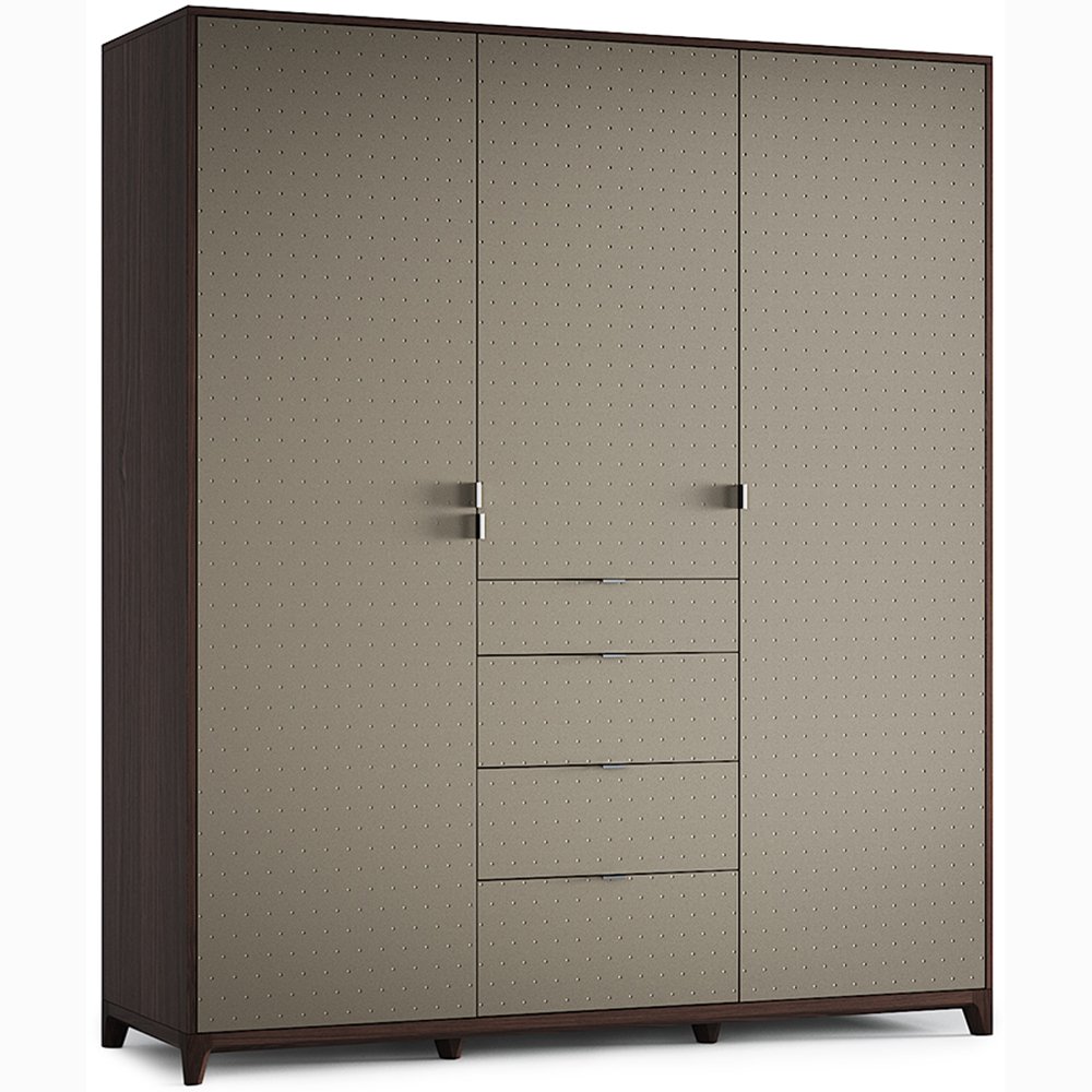 Шкаф трехстворчатый с ящиками дымчатый Case №2 THE IDEA  210391 Бежевый  - Вид №13