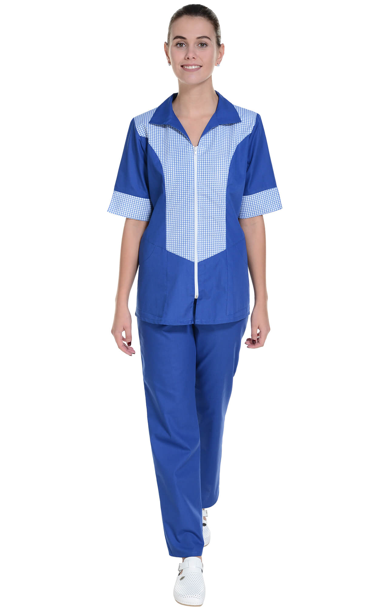 66084 Костюм "Грация" василек  Одежда для обслуживающего персонала  размер 44 Спецодежда  - Вид №12