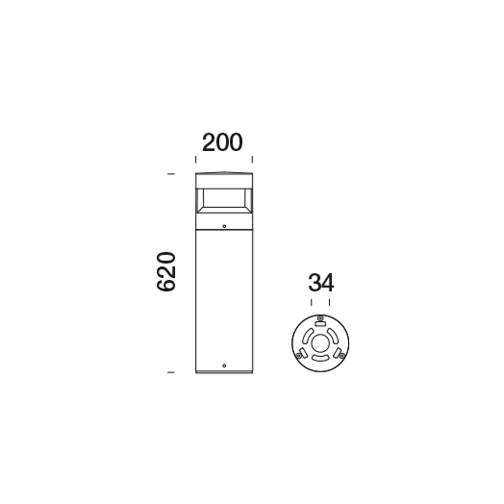 4052611 Мобильный светильник Platek MENHIR Paletto  MENHIR H. 620 mm - 1 LED 3000K 1 Opening  - Вид №6