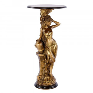 13055,11486 Подставка декоративная Девушка с кувшином Бронза BOGACHO