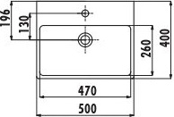 NX242-H.00000 Раковина NX242-H меб. с креплен.(40*50 см) Creavit  - Вид №2