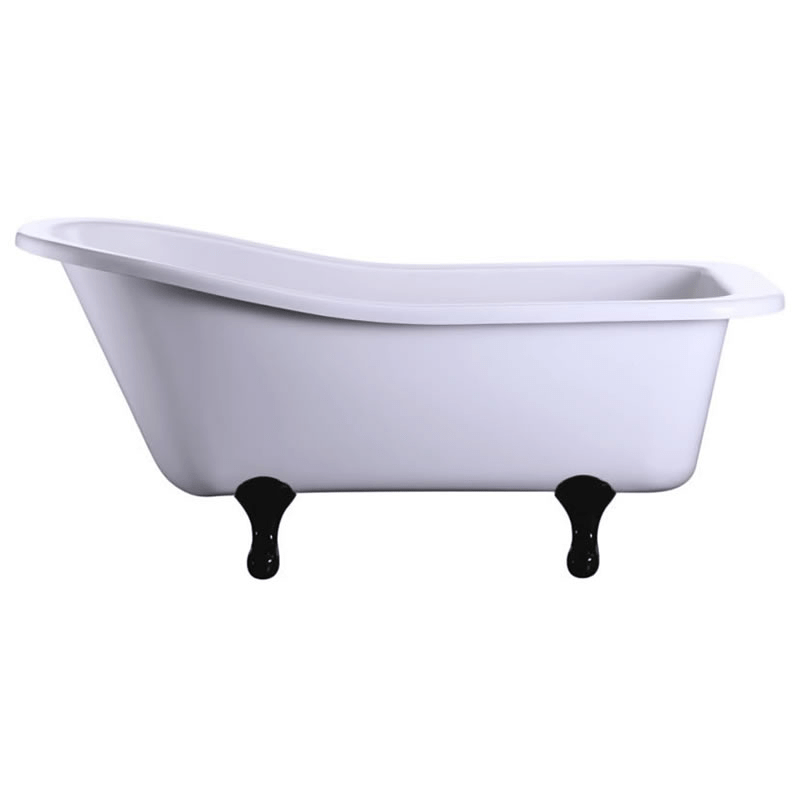 Ванна акриловая Buckingham Slipper c ножками E10 BLA Slipper Burlington E6, E10 BLA 740 x 1500 x 780 - Вид №1