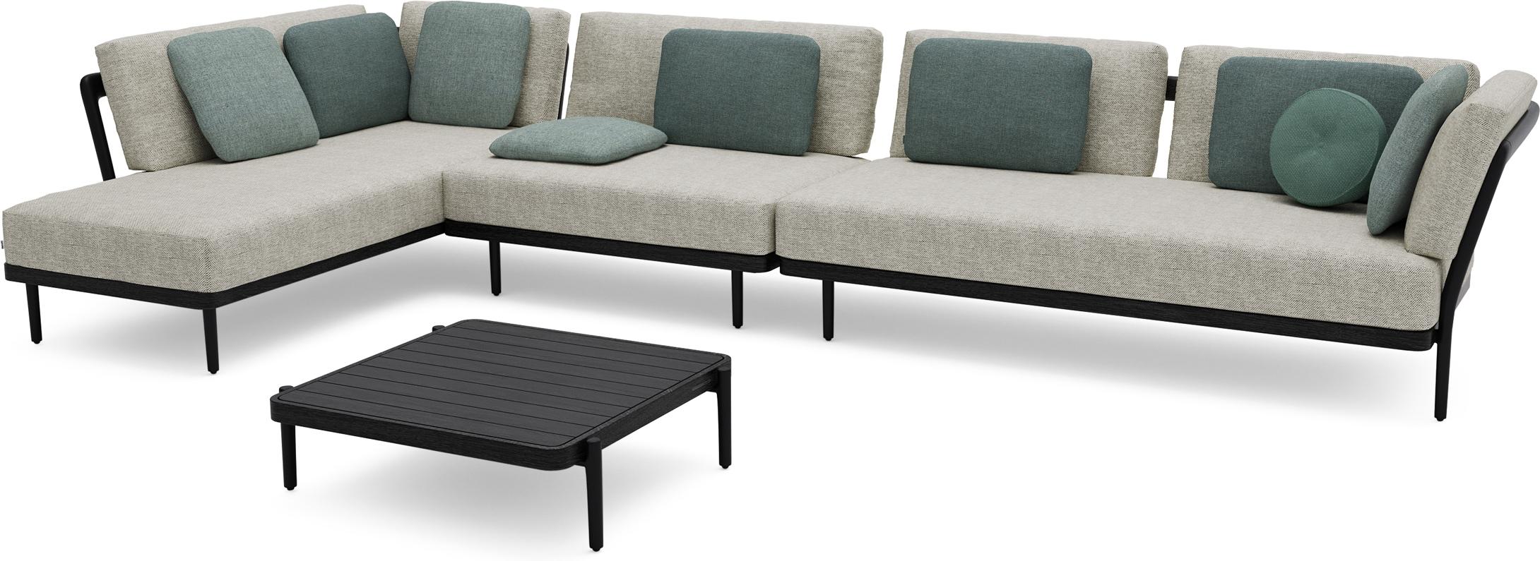 Concept 2 teak nero черный Manutti Flex MNST528