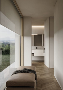 Подвесной туалетный столик с зеркалом