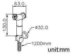 JUSTIME Ершик для унитаза с латунной опорой Yes 6875-ws-82cp - Вид №1