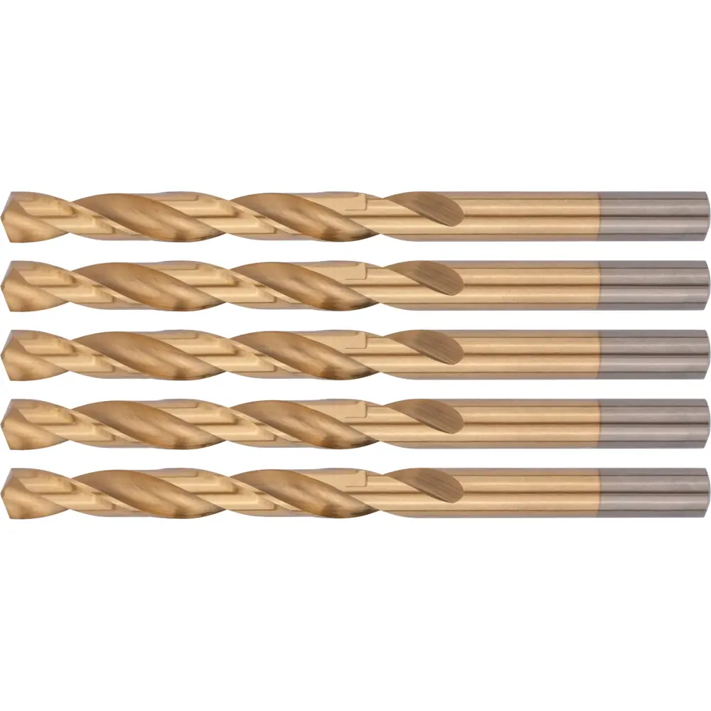 Сверло спиральное по металлу HSS-TIN Fit 34190 9x125 мм, 5 шт. 82262022 STLM-2123726 