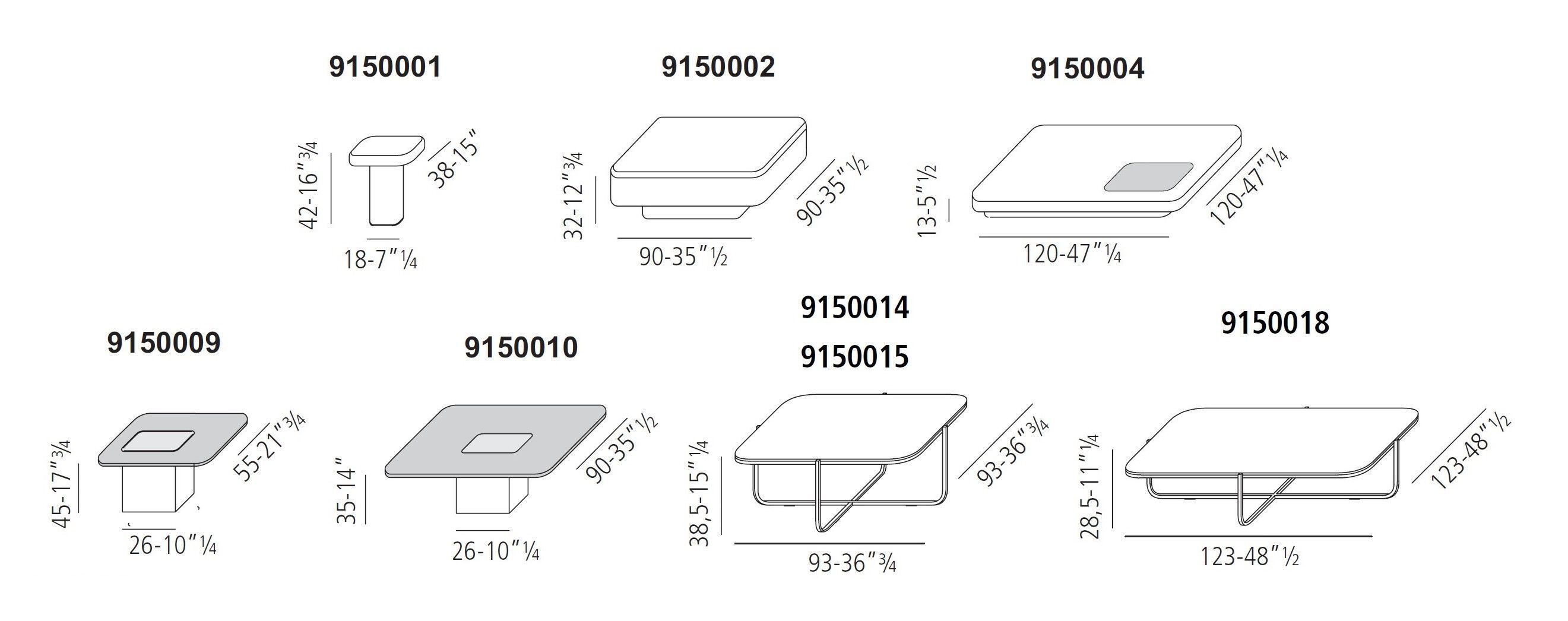 Деревянный журнальный столик Vibieffe 9150 QUADRI TONDO ARCH-00061318 - Вид №5