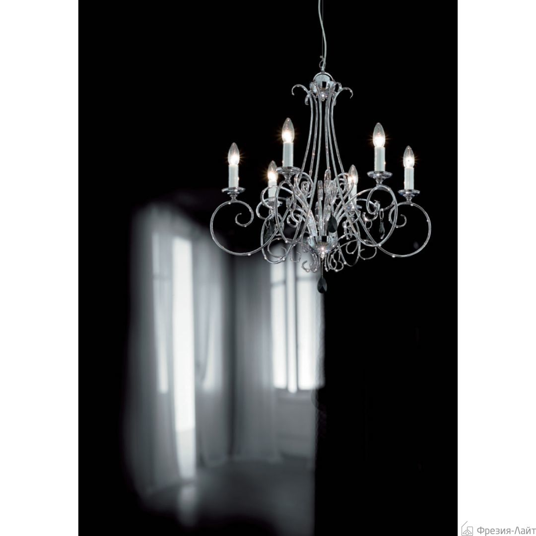 Italamp 743/8 Crist/SW Strass Black/C люстра подвесная 69490