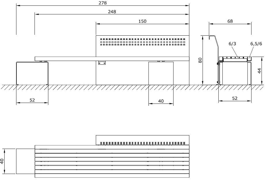 Euroform W Деревянная скамейка со спинкой  385  - Вид №2