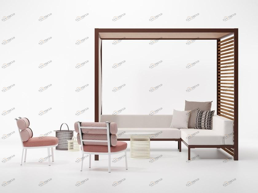 Kettal Беседка со скамейкой  #979400 