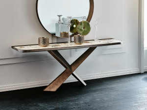 Керамическая консоль полумесяца