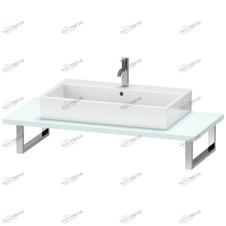 LC104C00909 Консоль для накладной и встраиваемой сверху раковины компакт, Толщина консоли 30 мм L-Cube #LC104C 480 мм Светло-голубой матовый декор Duravit