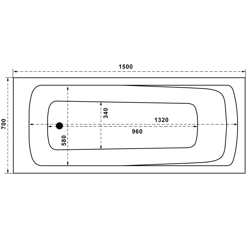 Jacob Delafon Patio — акриловая ванна для компактных пространств 150×70 см 18581931 STLM-0011539 - Вид №10