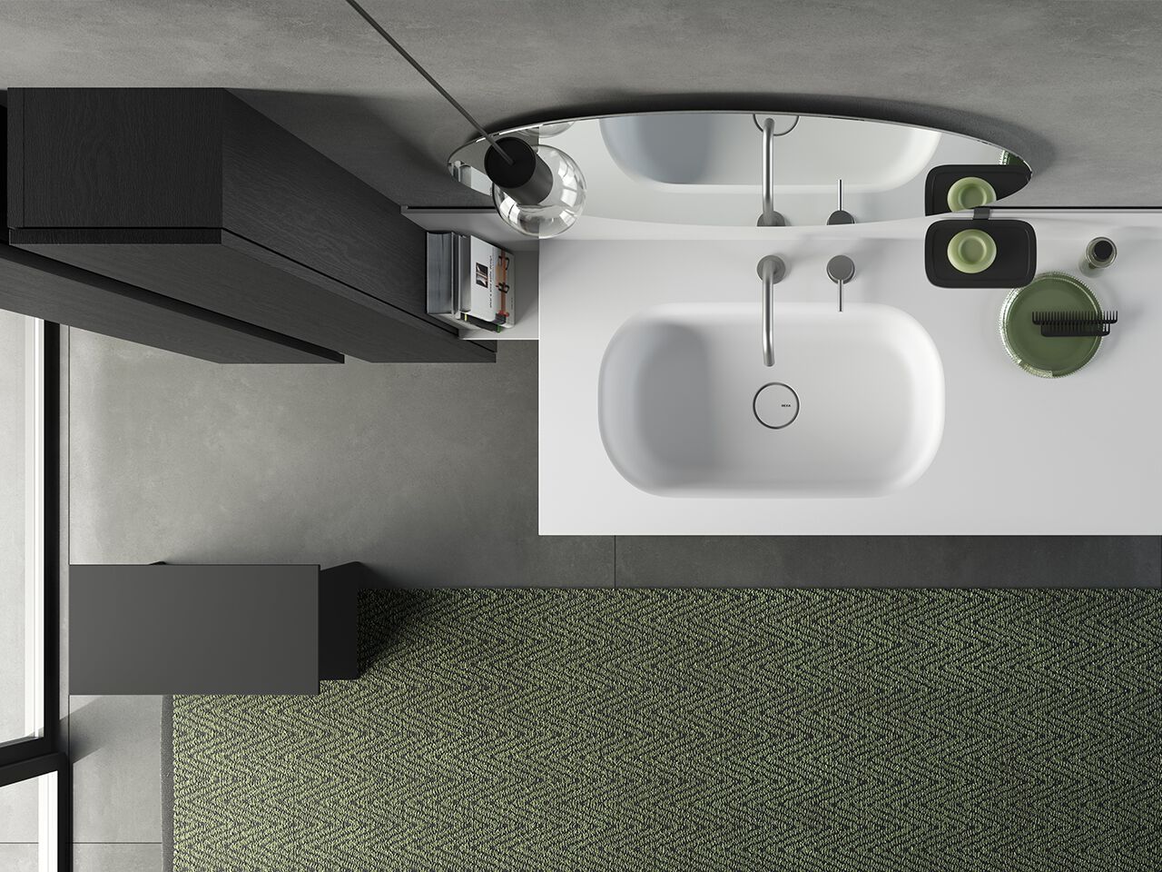 Полная мебель для ванной комнаты / умывальник Rexa Interlude ARCH-00147484 - Вид №3