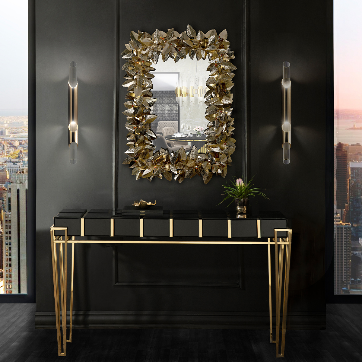 Зеркала McQueen Rectangular Mirror Covethouse LUXXU  - Вид №1