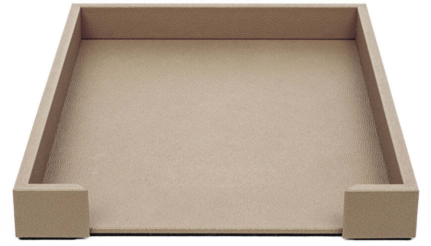 Поднос для писем - 35X26,5XH4 см / зернистая кожа_earth