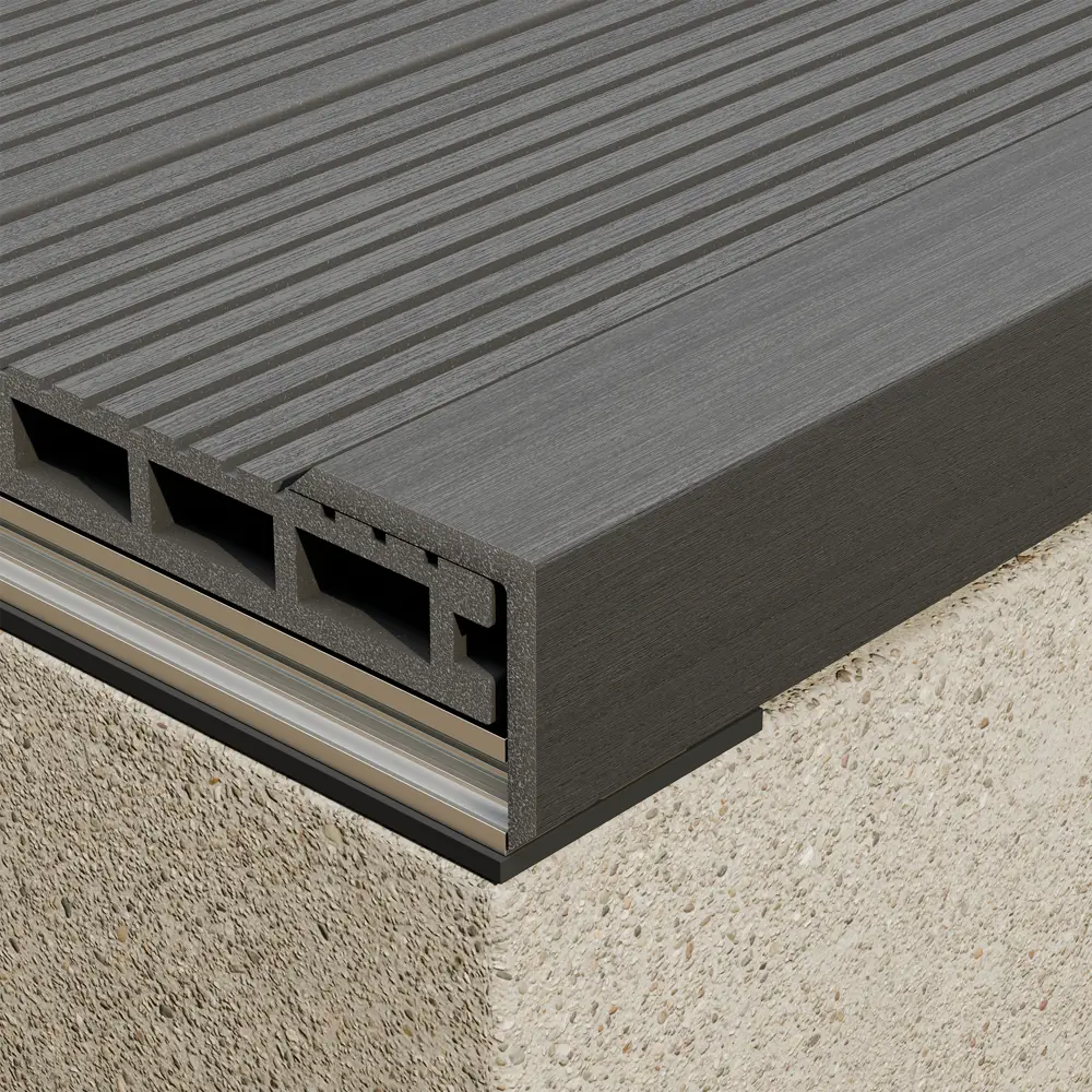 89361197 Уголок ДПК Unodeck 50x50x3000 мм серый STLM-1013135 Santreyd  - Вид №1