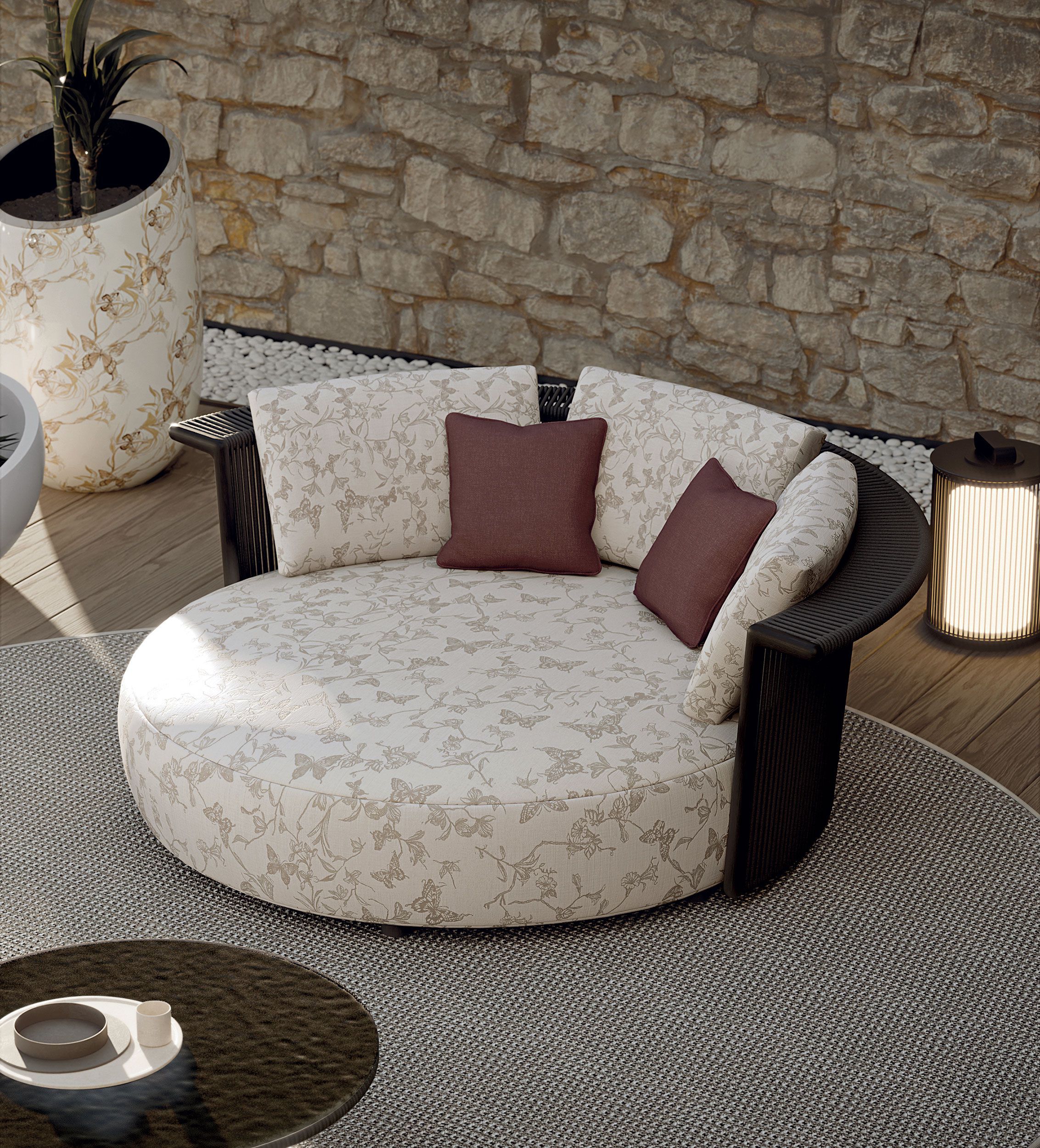 Ткань круглая Садовая кровать Longhi курорт ARCH-00071585 - Вид №1