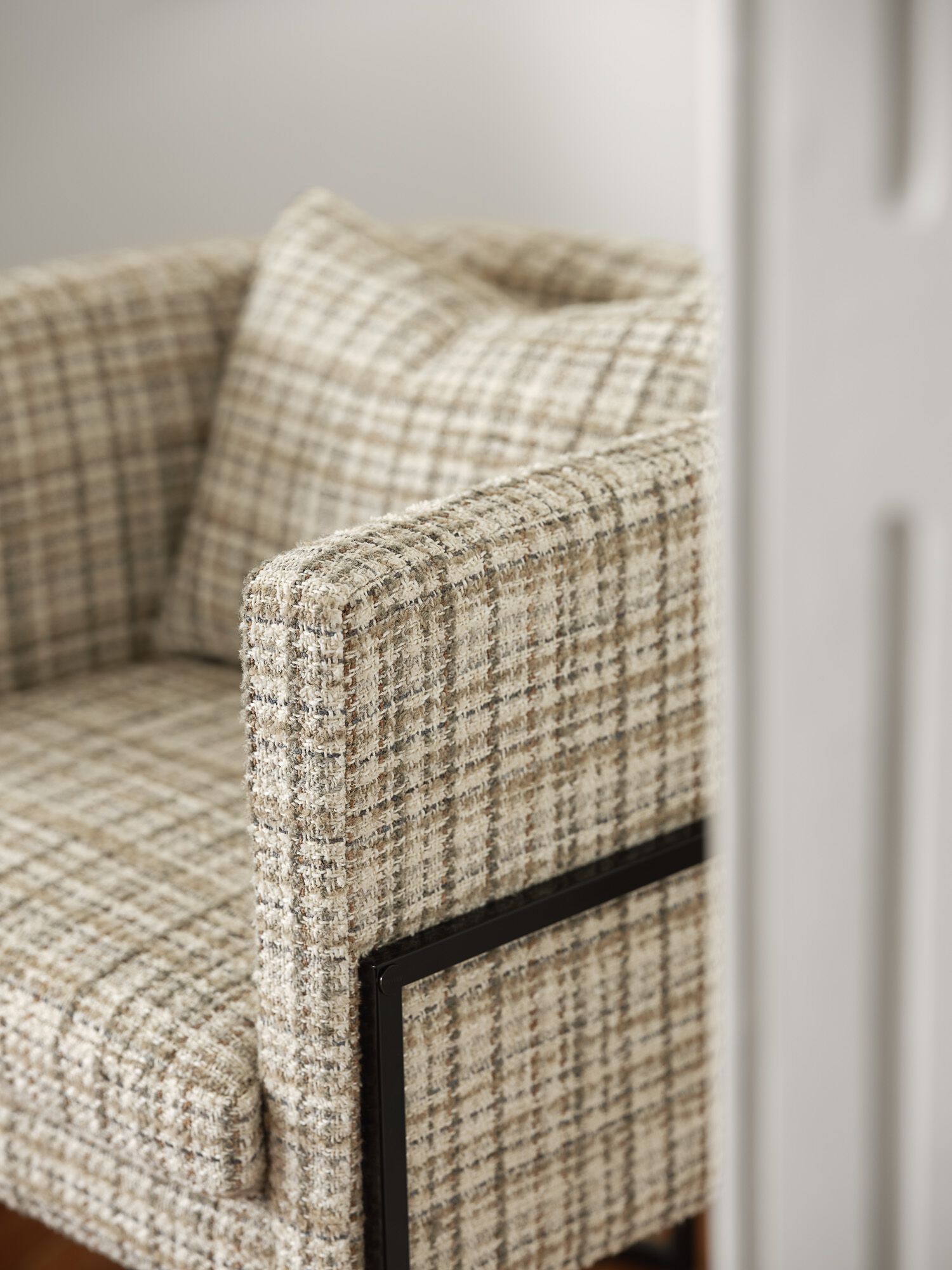 Жаккардовая клетчатая обивочная ткань Aldeco Veva ARCH-00020509 - Вид №5