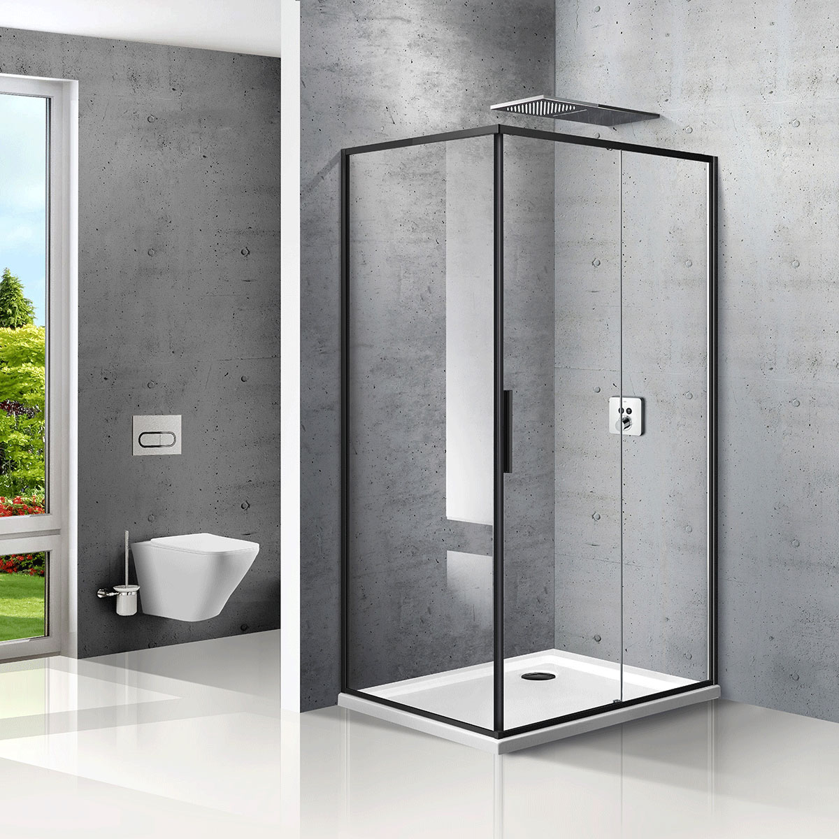 VSR-2SL9012CLB-R Душевой уголок Vincea Slim Santreyd