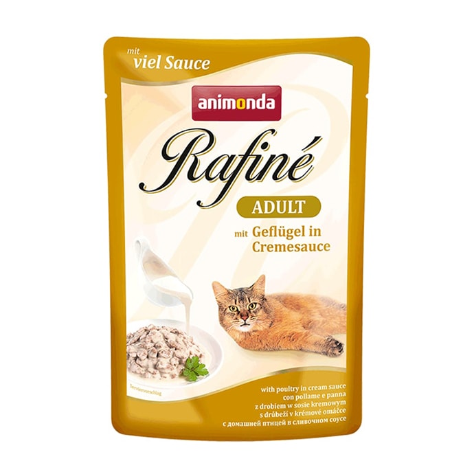 ПР0037506 Корм для кошек Rafiné Soupé домашняя птица в сливочном соусе конс. пауч Animonda 