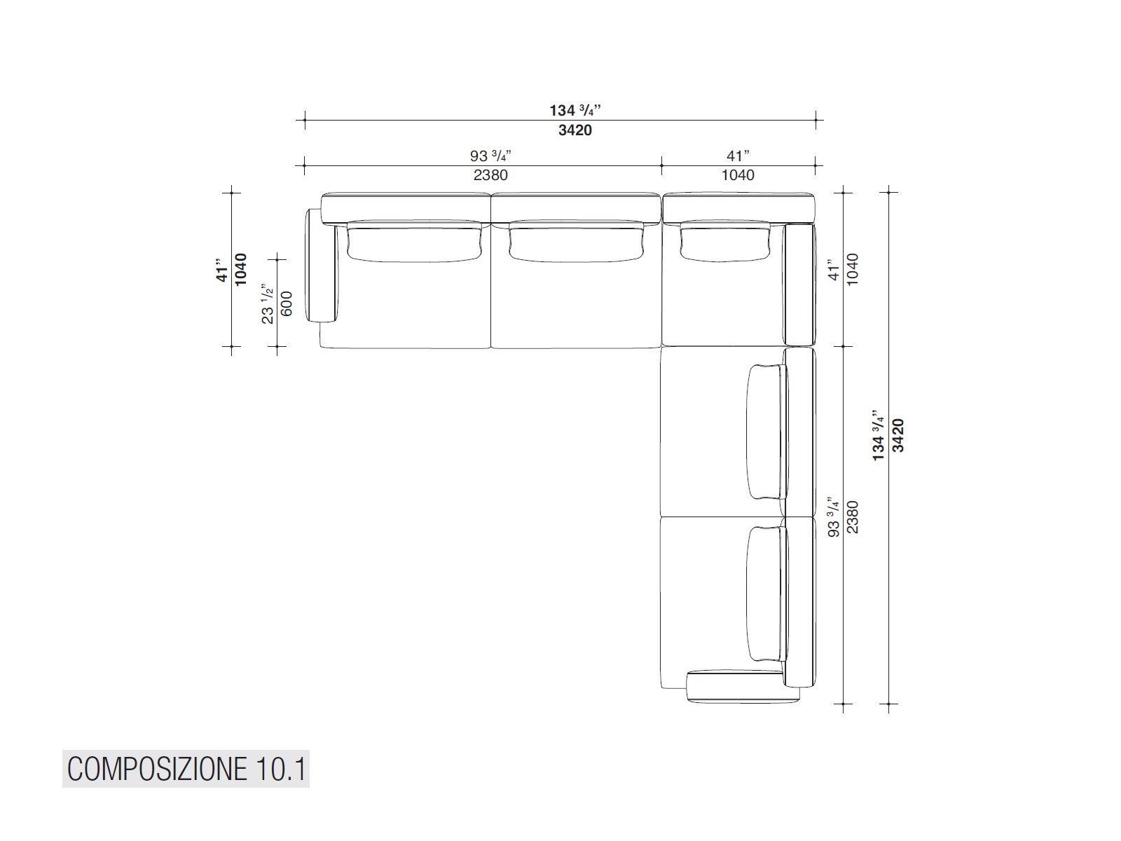 Кожаный диван Lema MUSTIQUE ARCH-00119618 - Вид №23