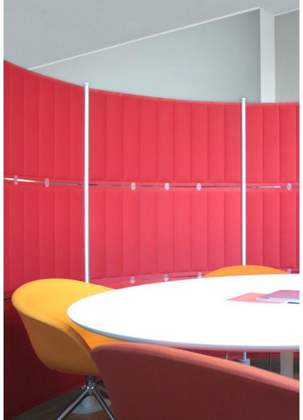 Slalom Отдельно стоящая офисная перегородка из trevira® cs Ecorange sun-id-1442797 - Вид №4