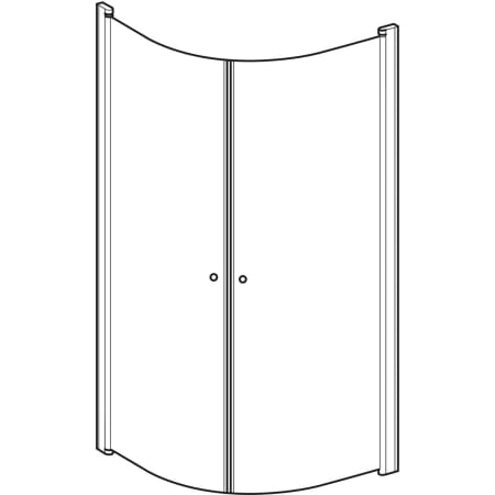 500.946.00.5 Угловая душевая перегородка IDO Showerama 10-4 Geberit  - Вид №1