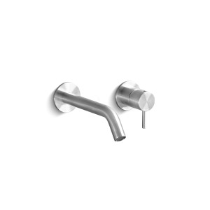 DEC335S Смеситель для раковины настенный на 2 отверстия Linki DECO, внешняя часть, Сатиновая сталь
