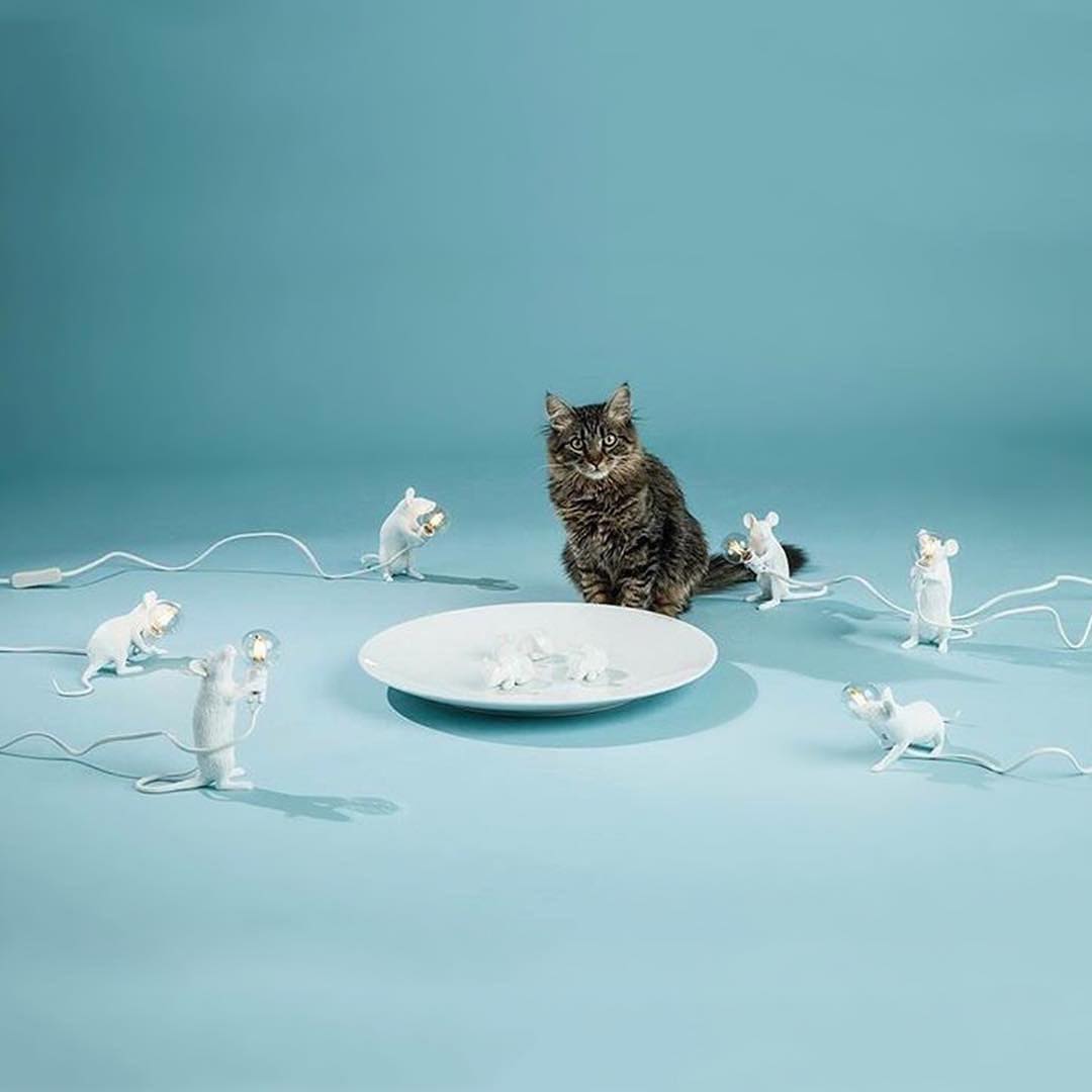 Seletti 14884 standing MOUSE лампа настольная мышь с лампочкой 112070 - Вид №3