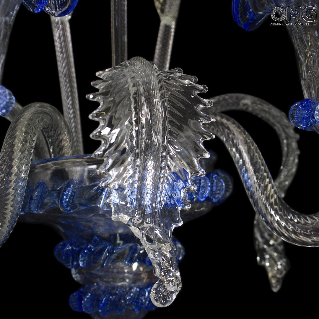 1246 ORIGINALMURANOGLASS Настенный светильник Бра Элегантный - синее муранское стекло OMG  см  - Вид №1